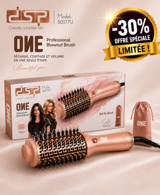 Brosse Soufflante 2 en 1 DSP ONE ORIGINALE – Sèche-Cheveux Volumisant Rose Gold