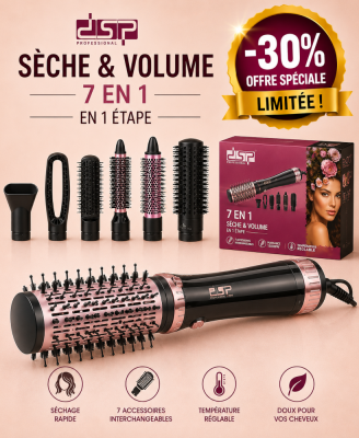 DSP Professionnelle ORIGINALE 7 en 1 – Sèche & Volume