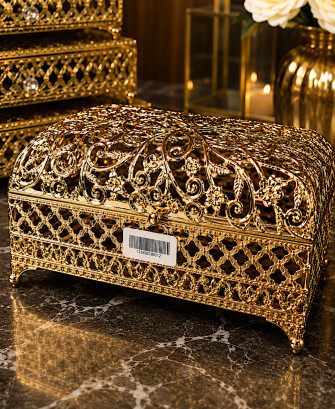 Coffret Décoratif Doré Haut de Gamme